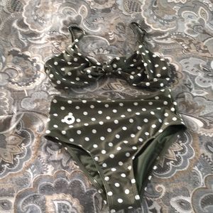 2 Piece swimsuit, hi-rise bottoms